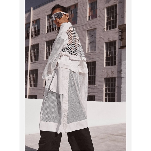 NWT Free People Movement Under The Sea Mesh Convertible Maxi Parka Jacket White - Picture 17 of 17